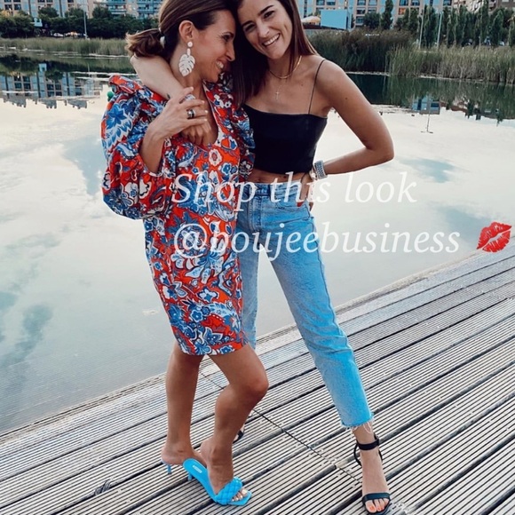 ZARA Ruffled Print Dress - Picture 7 of 11